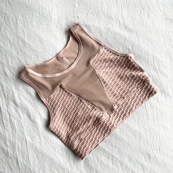 Fashion Nova | Textured Sports Bra | Medium | Mocha - Picture 5 of 10